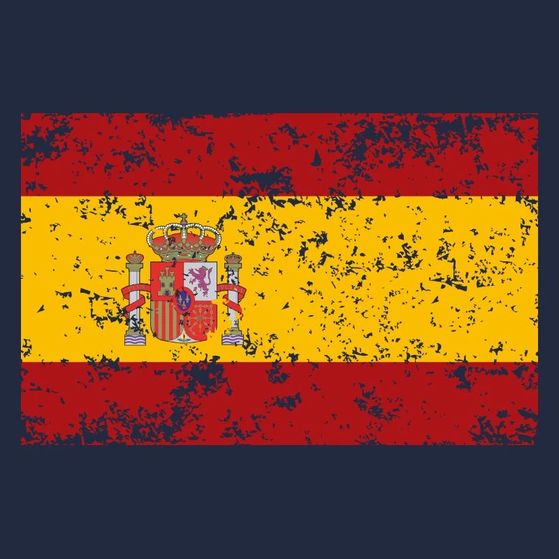 Drapeau de l’Espagne, effet usé