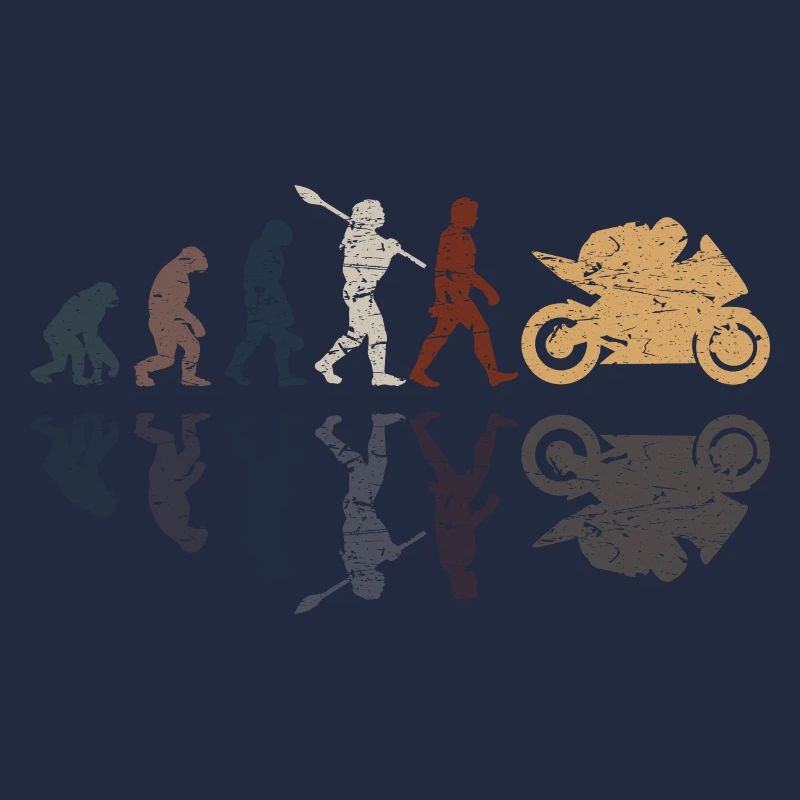 Motorcycle Evolution Vintage Shadow Biker