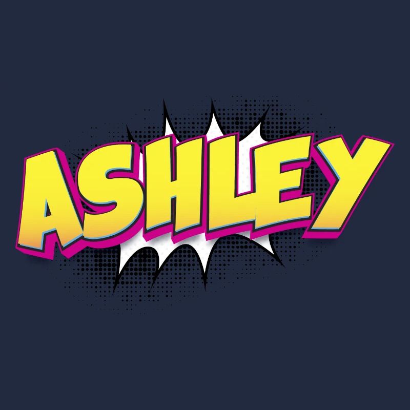 Ashley benutzerdefinierter Name Comic-Stil Pop-Art,
