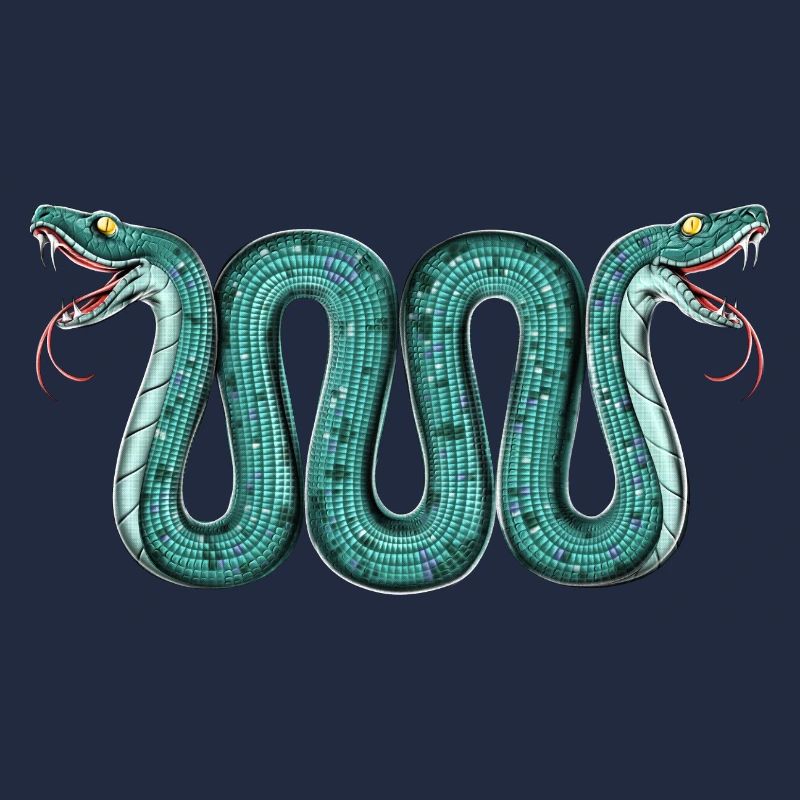 Aztèque deux têtes serpent serpent