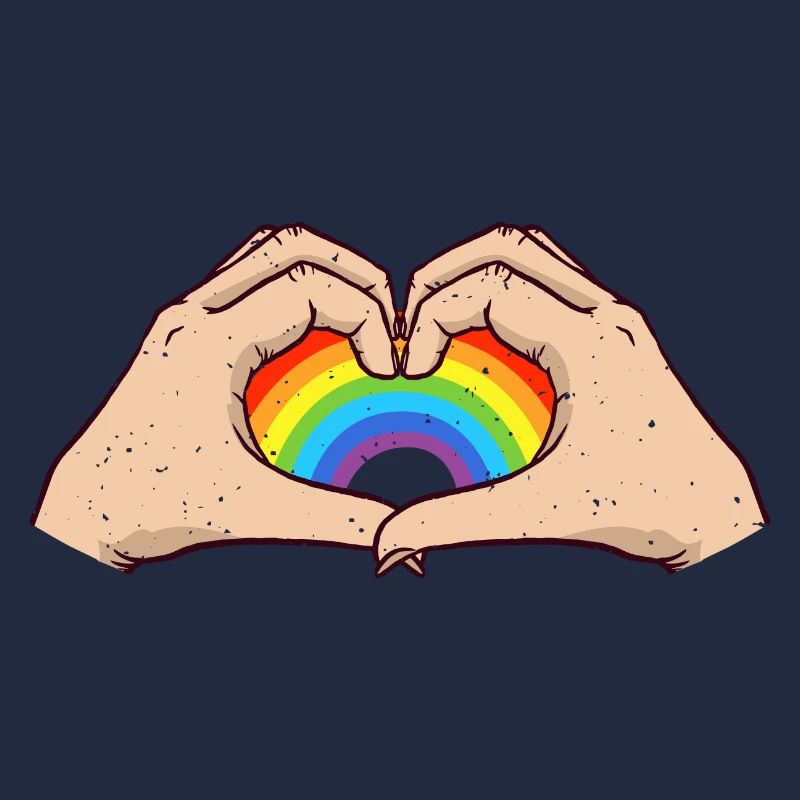 CSD LGBT Hands Shape Rainbow Heart Pride