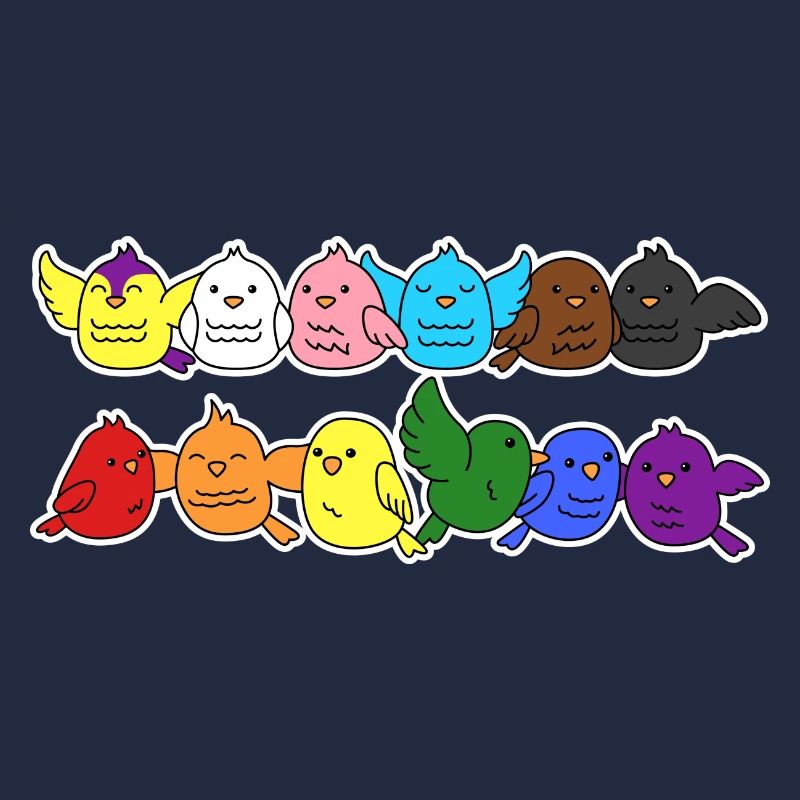 Pride Progress Flag Bird for Equality