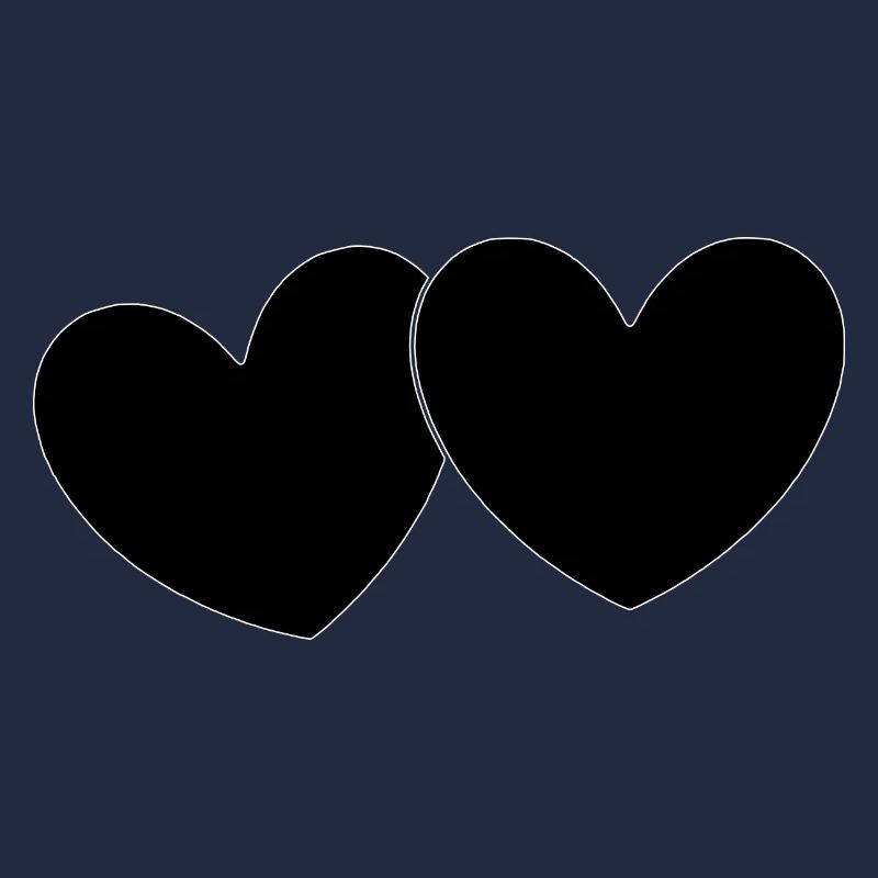 Pixel Heart Schwarzes Herz Geschenk