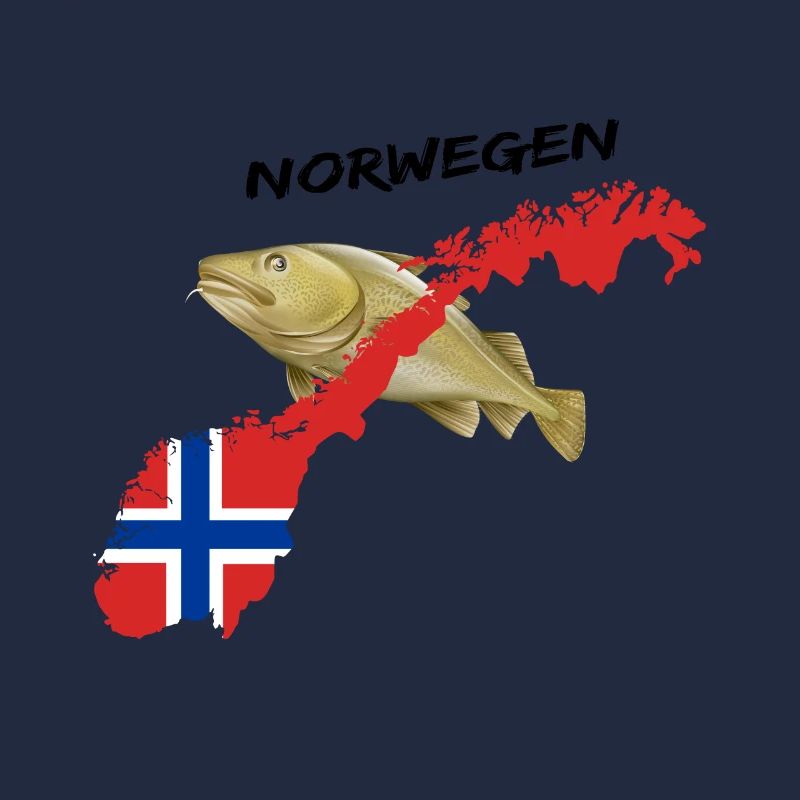 norwegen dorsch karte Dorschjäger Geschenk