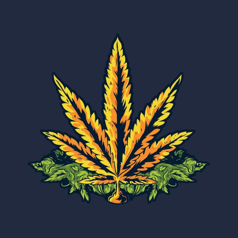 Cannabis Hanfblatt Weed Dope Kiffer Geschenk