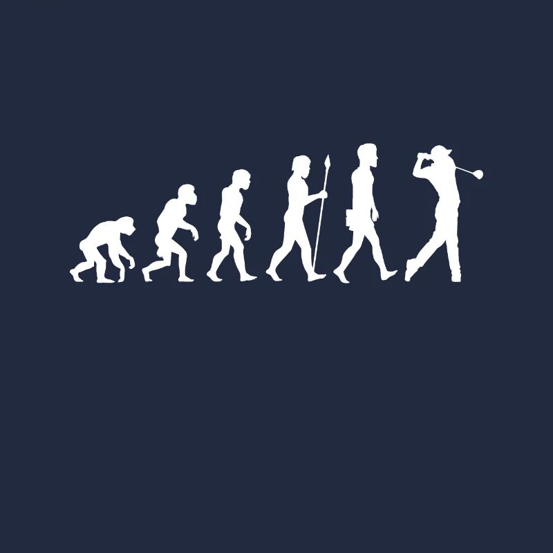 Golf Evolution Golfer Caddy Geschenk Golfspieler