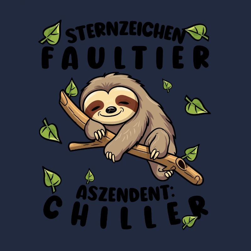 Faultier Lustiger Spruch: Sternzeichen Faultier