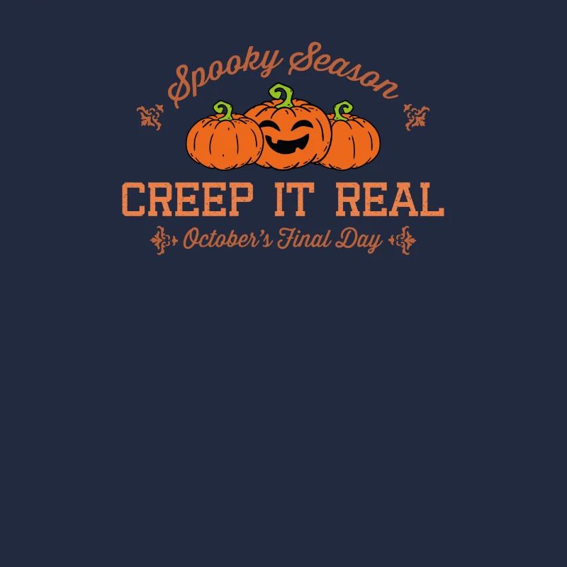 Halloween Creep it Echtes Design, Kürbis Herbst