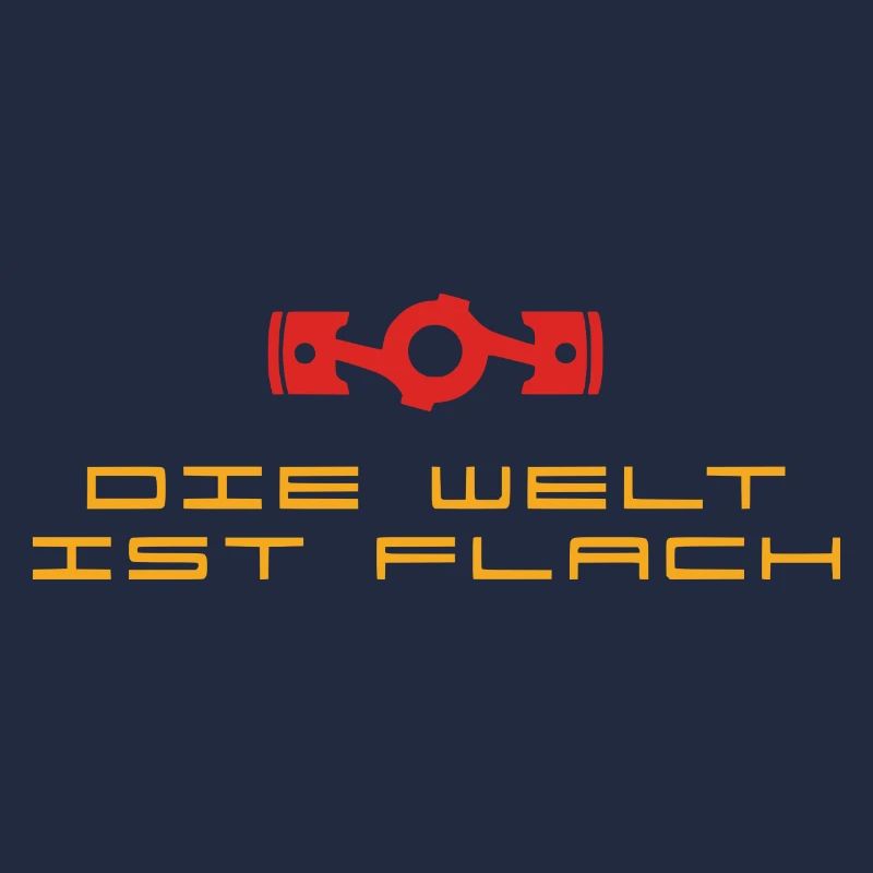 Die Welt ist Flach Boxermotor Geschenkidee