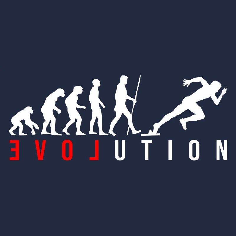 Sprinter Sprint Läufer LOVE in rot mit Evolution