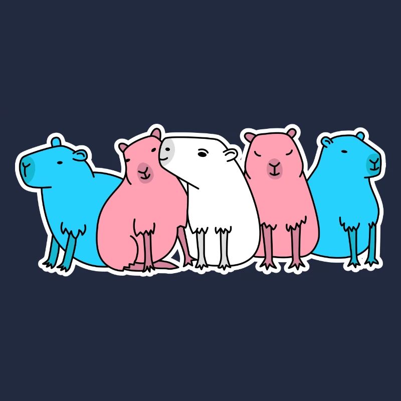 Conception de Capybara Trans Flag pour les personnes trans