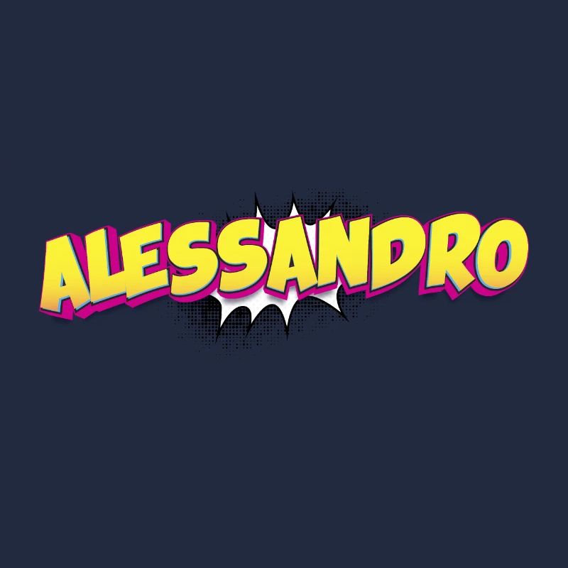 Alessandro Custom Name Comic Book Style Pop Art,