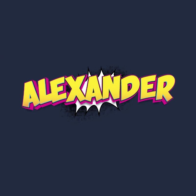 Alexander Custom Name Comic Book Style Pop Art,