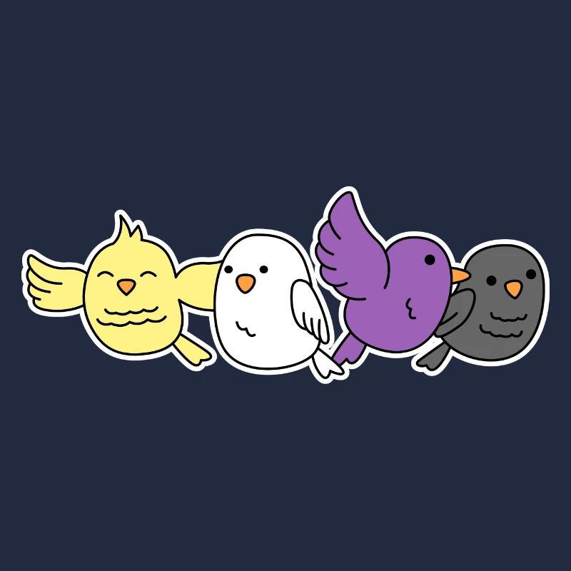 Non-binary flag bird design for proud Enbys