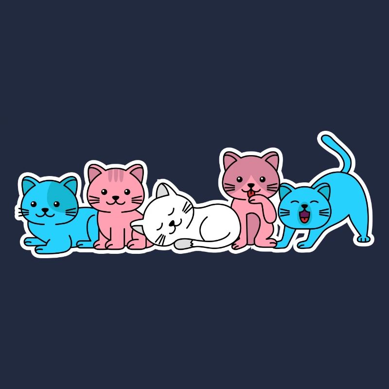 Conception de chat trans flag pour les personnes trans