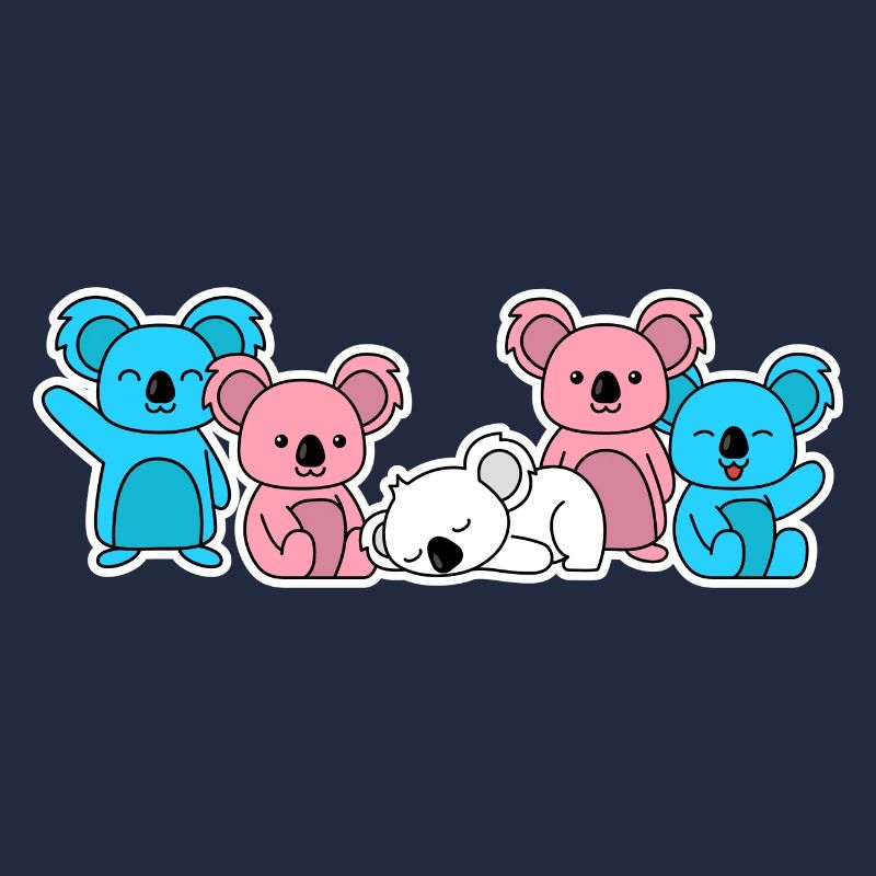 Conception de koala trans flag pour les personnes trans