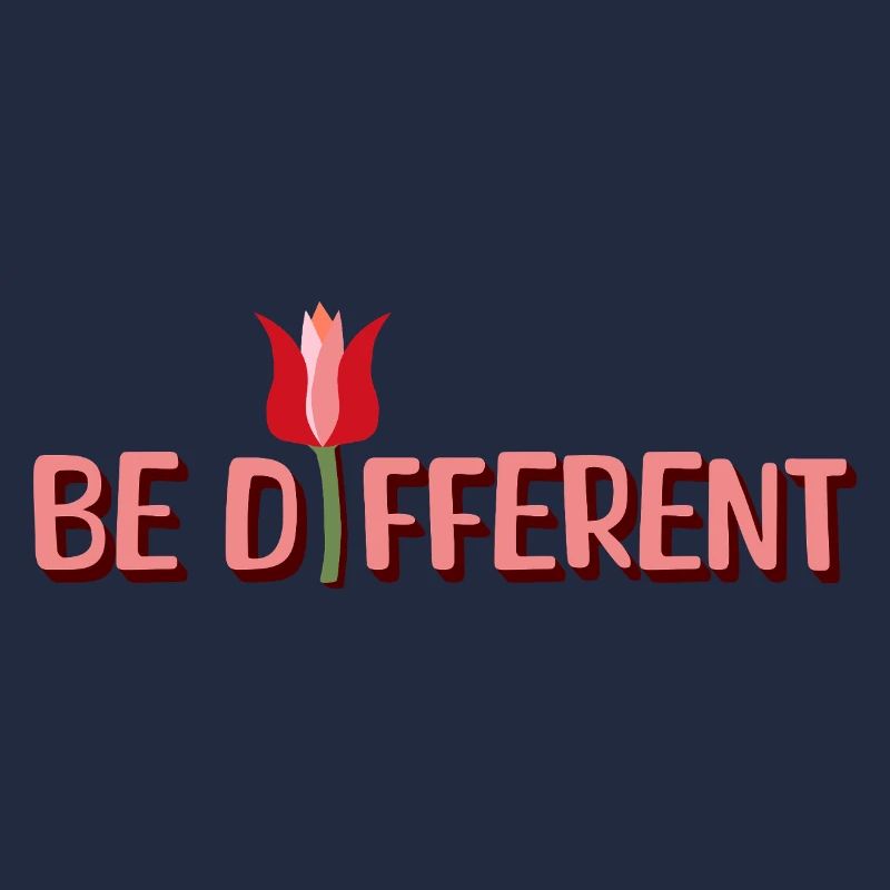 Soyez des tulipes différentes et des affirmations positives