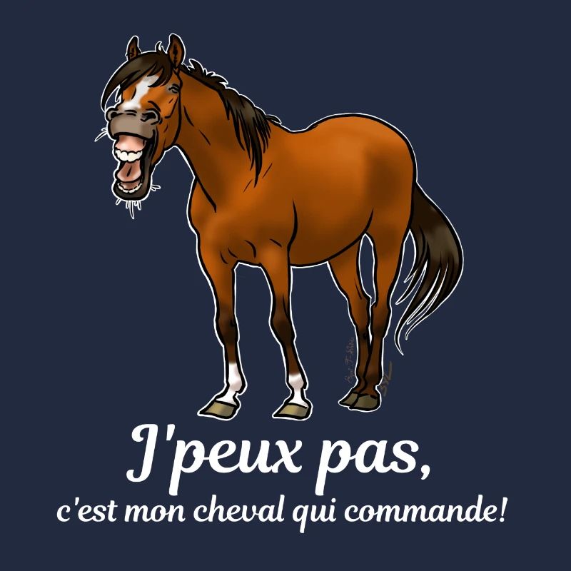Mon cheval commande (blanc)