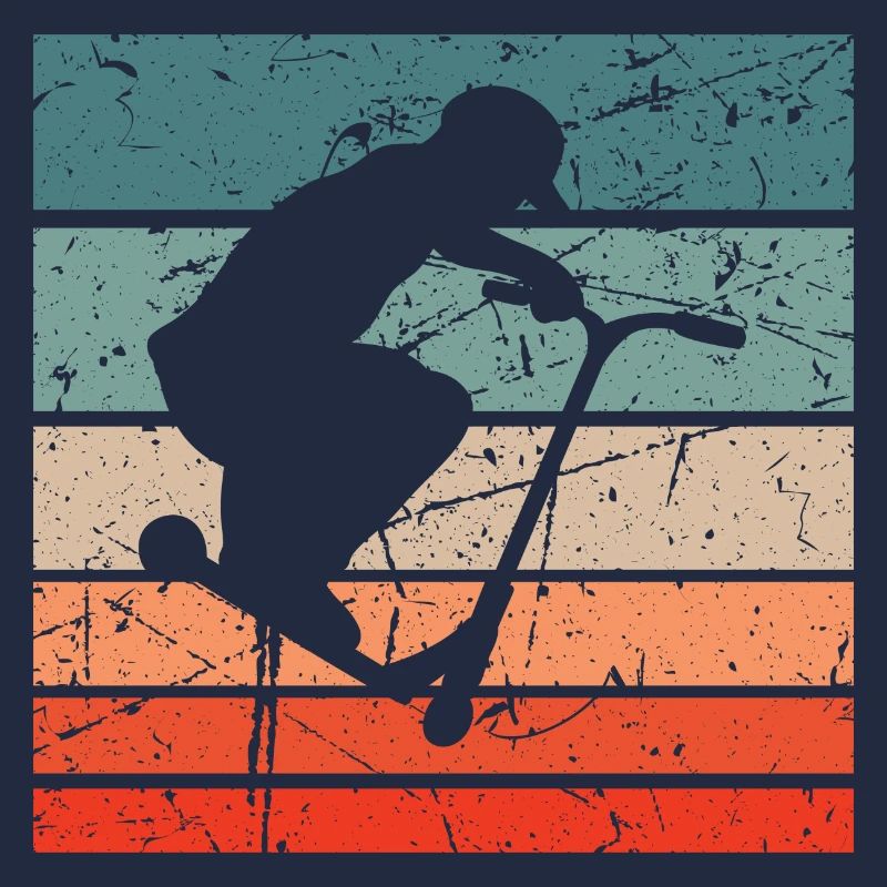 Scooter Stunt Tretroller Stunts Retro Vintage