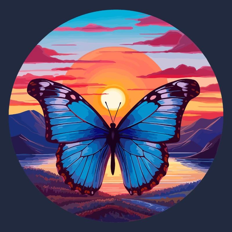 Blauer Morpho-Schmetterling