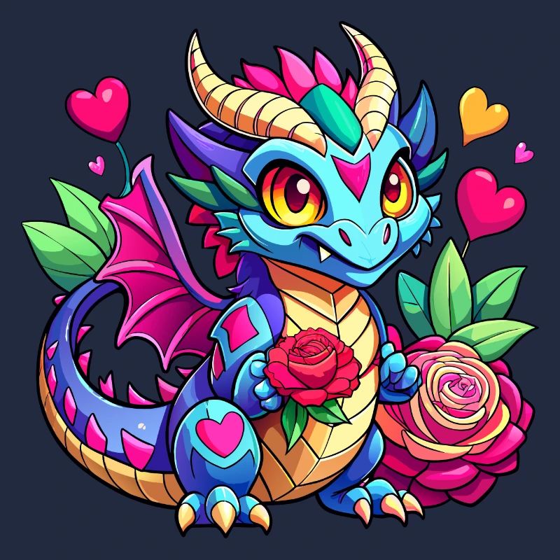 Farbenfroher Drache