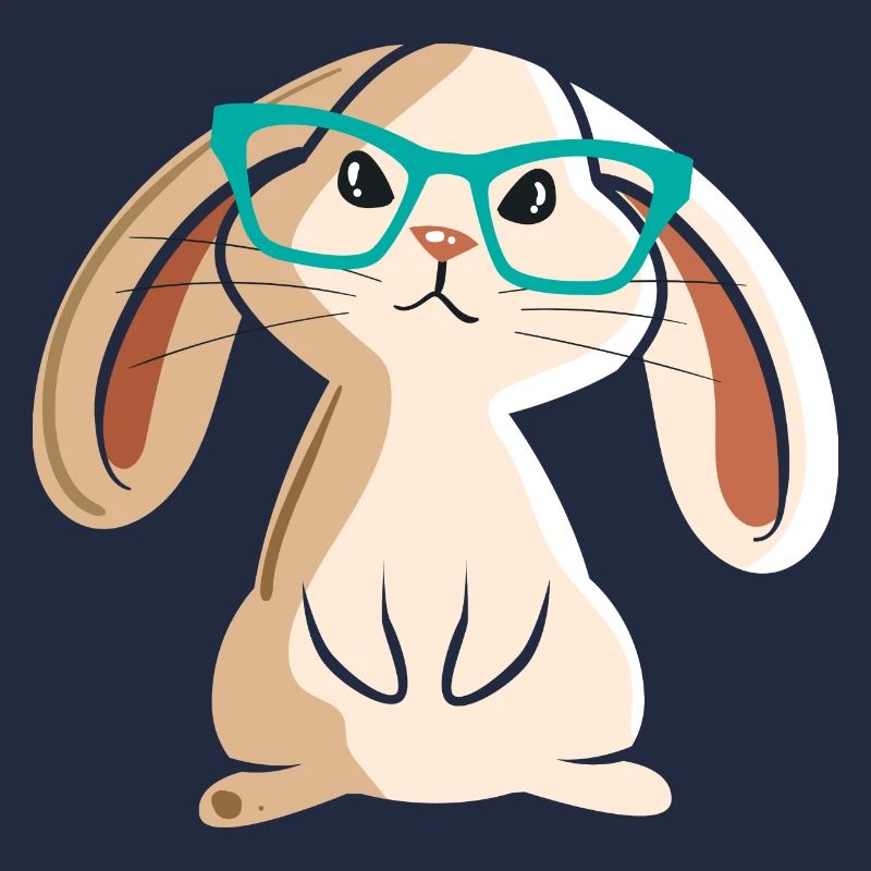 Funny Rabbit With Glasses Cute Rabbit Lover Gift