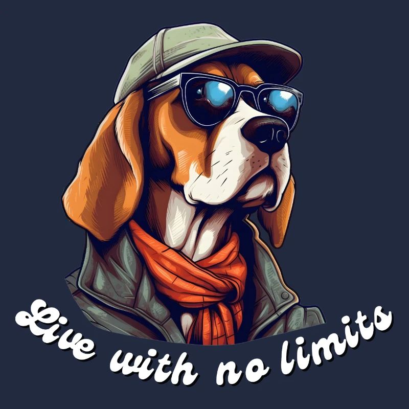 Live with no limits - Hipster beagle