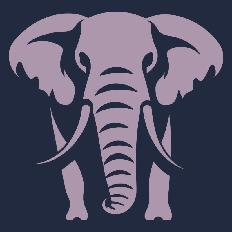 Logo blanc Elephant Silhouette