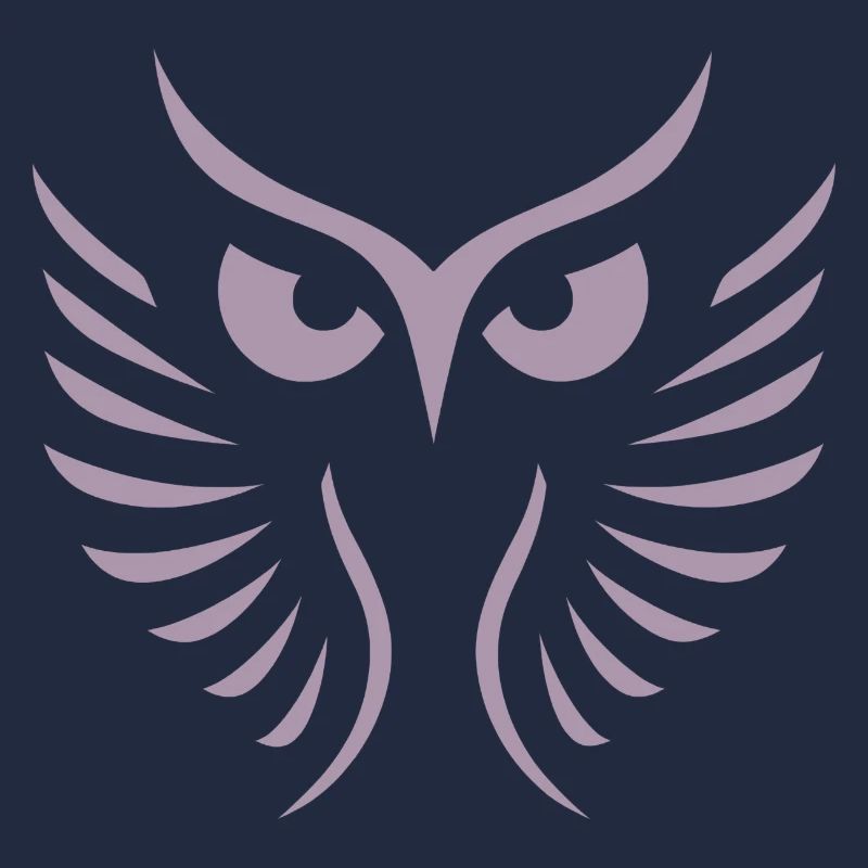 Moderne Eule: Abstrakte, Minimalistische Kunst