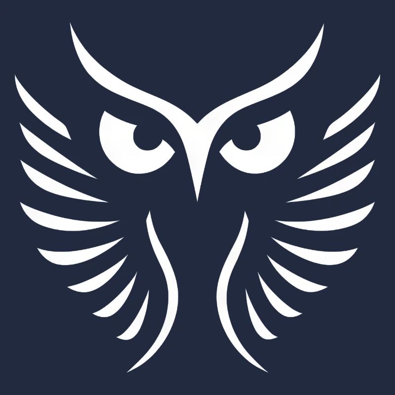 Moderne Eule: Abstrakte, Minimalistische Kunst