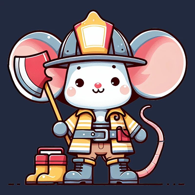Cute Mouse Firefighter
