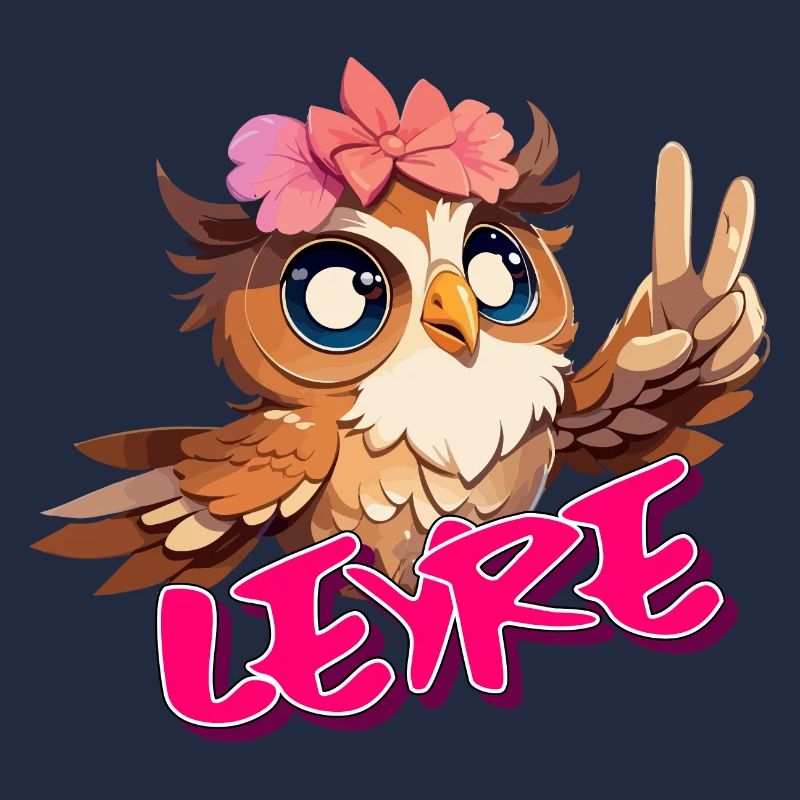 LEYRE - Schöner Mädchen Name mit süßer EULE