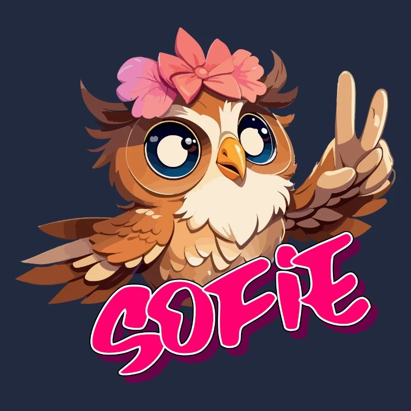 SOFIE - Schöner Mädchen Name mit süßer EULE