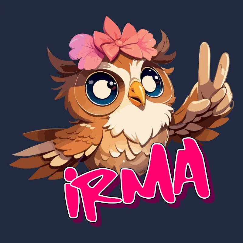 IRMA - Schöner Mädchen Name mit süßer EULE