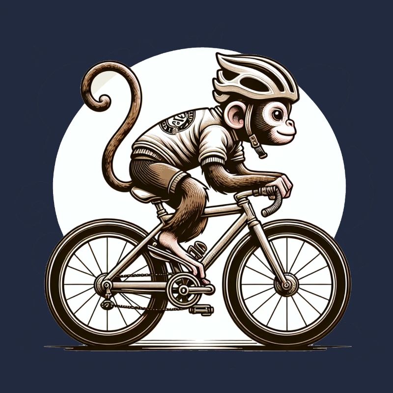 Cute Cyclist Monkey