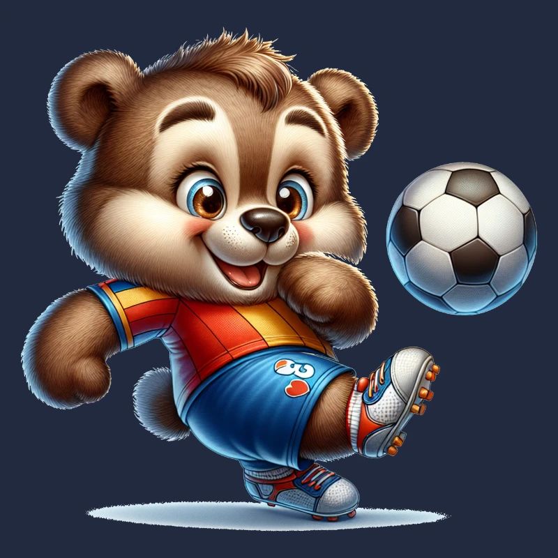 Cute Soccer Player Bear