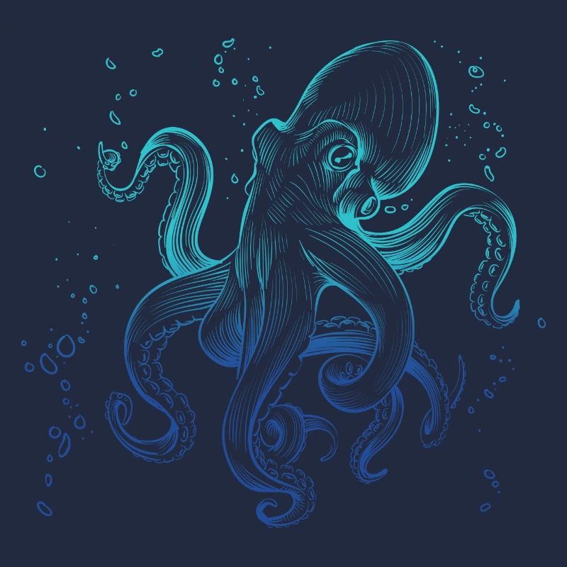 Octopus Squid Art Polyp Ocean