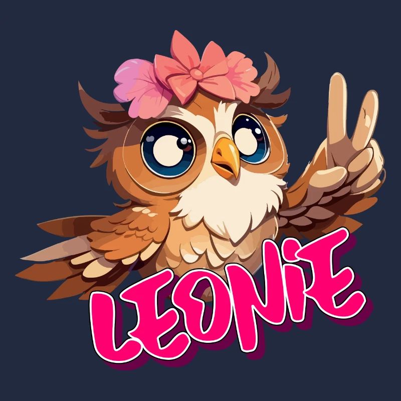 LEONIE - Schöner Mädchen Name mit süßer EULE