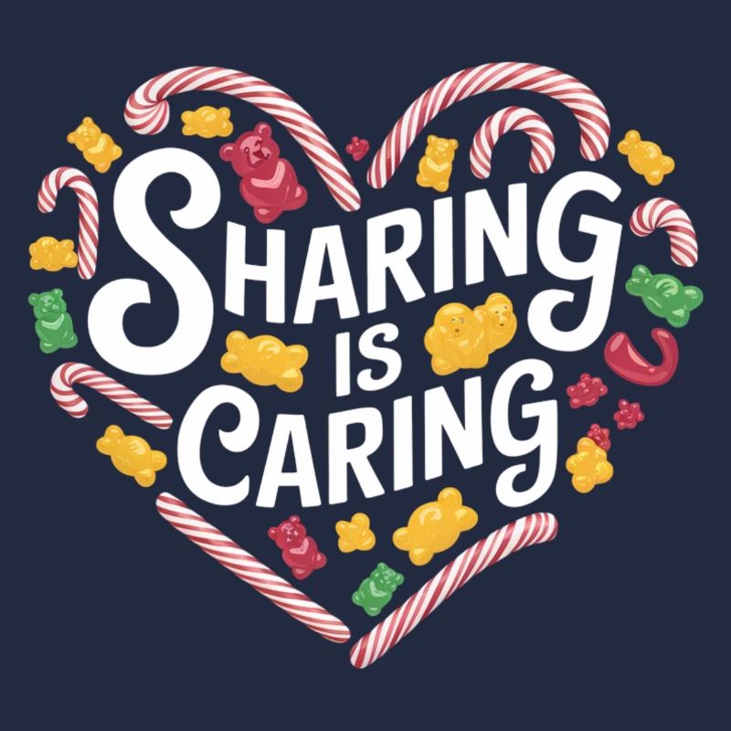 Sharing Is Caring Candy Heart Design