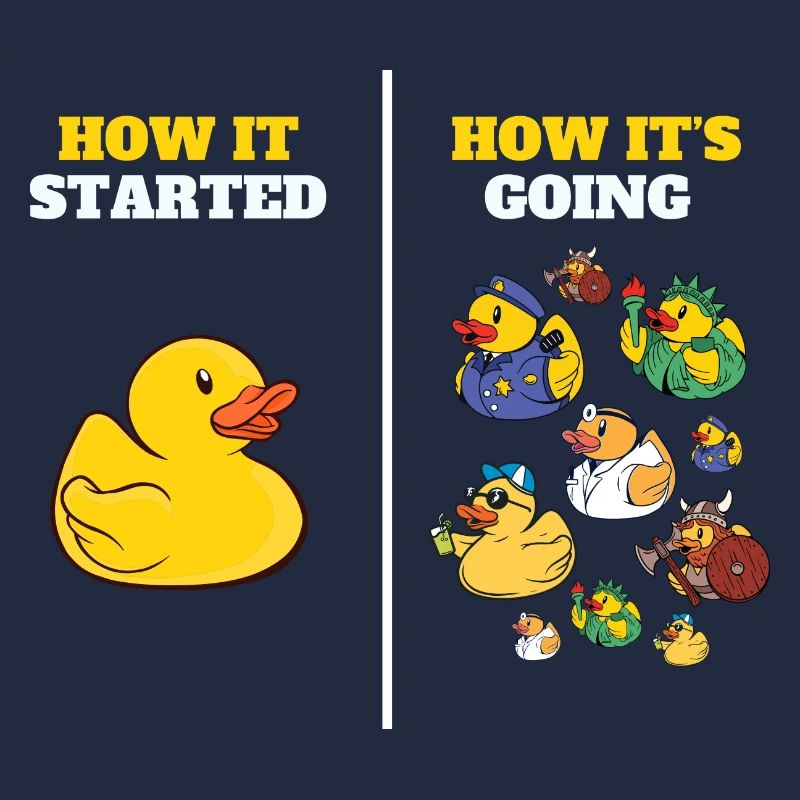 Comment ça a commencé Yellow Bath Duckie Rubber Duck