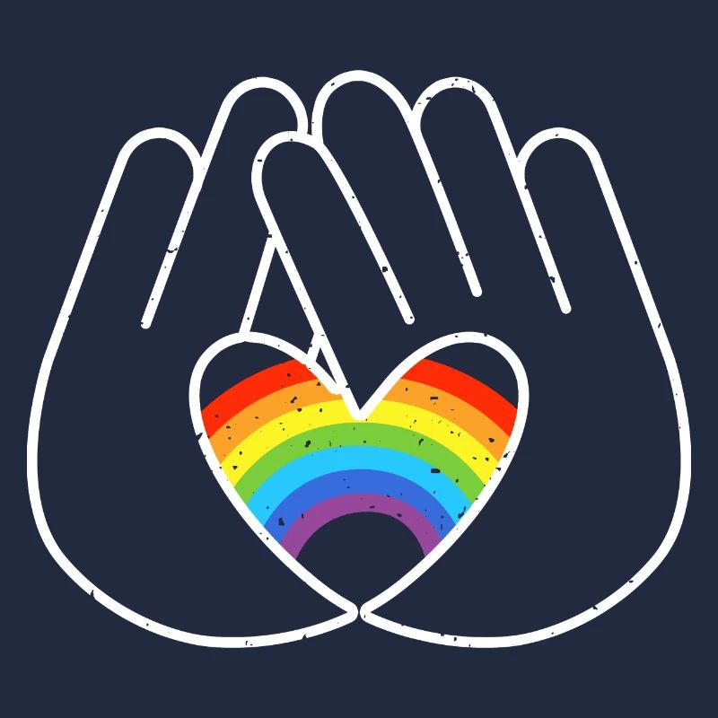 CSD LGBT Hands Shape Rainbow Heart Pride