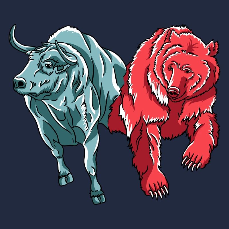 Bull Vs. Bär Krypto Chart Kryptowährung Hodler