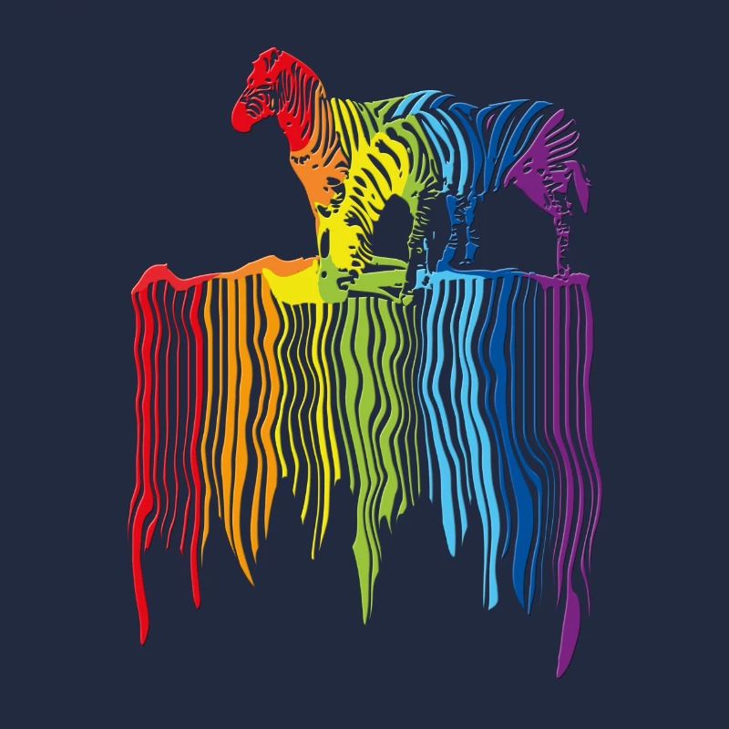 Zebras auf dem Regenbogen