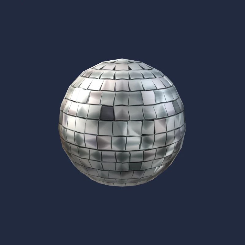 Boule disco en argent