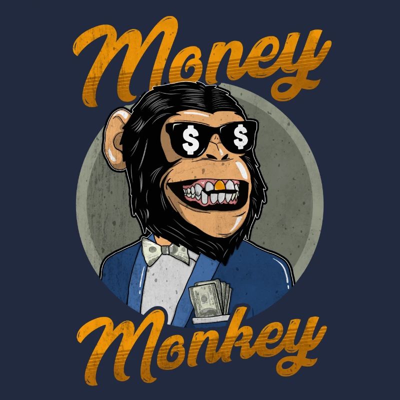 Singe d'argent. Singe. L'argent. Rich. idée cadeau