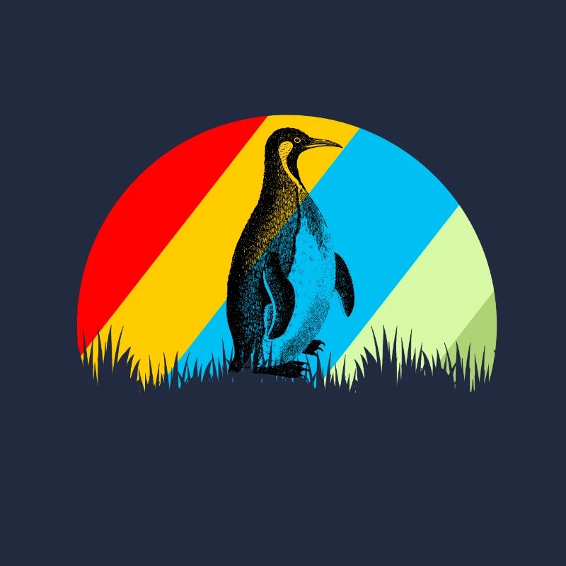 Pinguin Retro Tier Vogel Geschenk