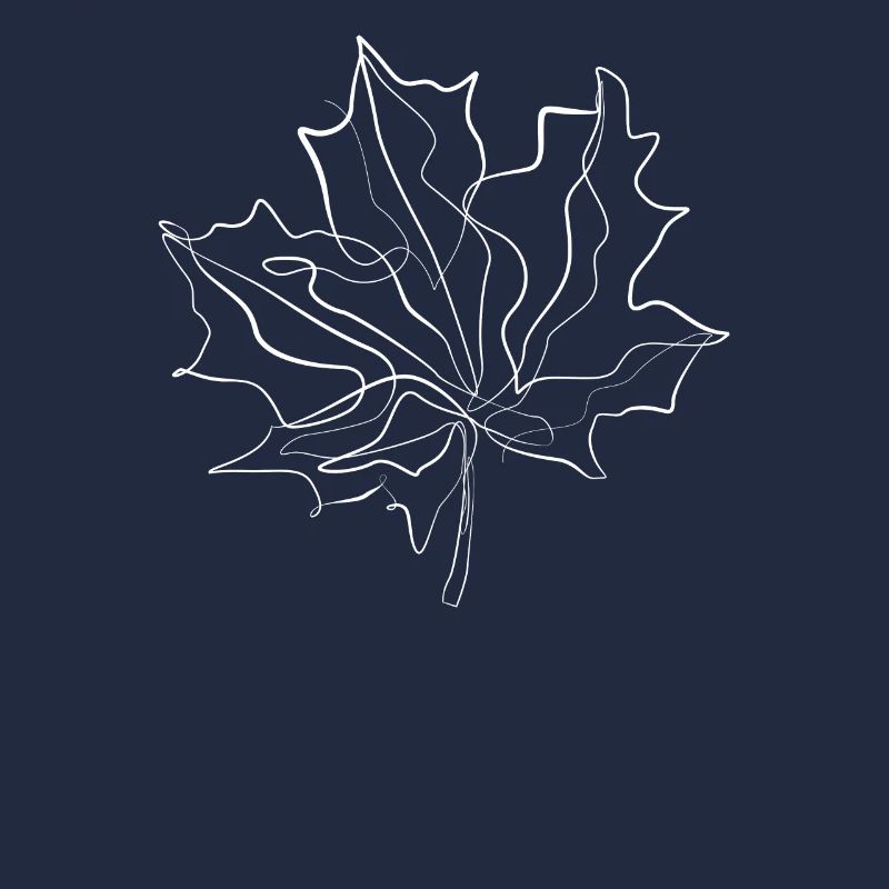 Feuille d’érable Canada - one line drawing
