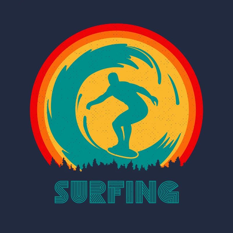 Surf Surfer Surf retro 60s