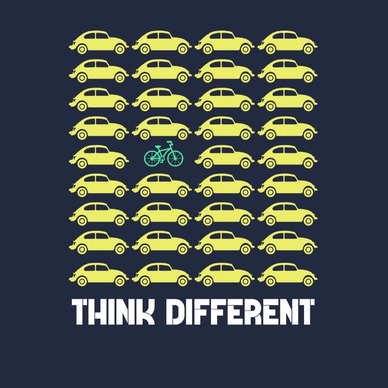 Think Different Bicycle Driving Cyclist Gift