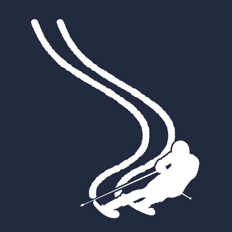 Ski Ski Ski de Slalom Blanc